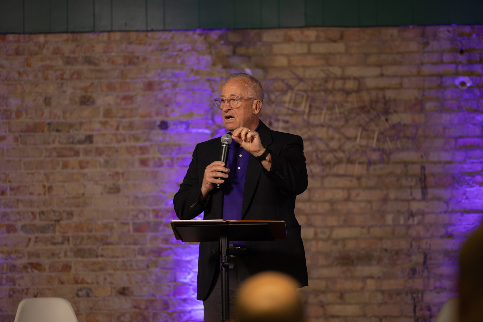 Dr. Jeff Williamson speaking on stage