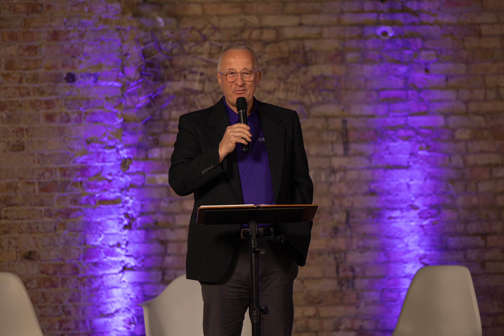 Dr. Jeff Williamson speaking on stage